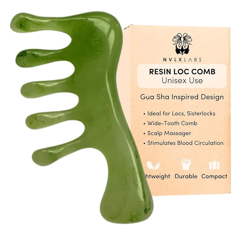 NVLX LABS Plastic Loc Comb – Wide Tooth Scalp Massager for Loc ...