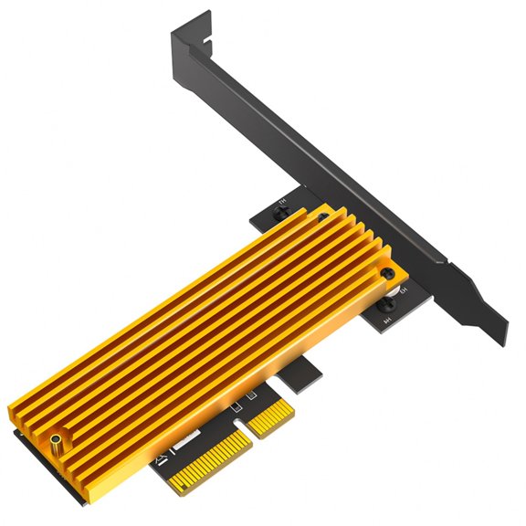 NVME Disk to PCIe PCIExpress Adapter Card with Heatsink for Computer Use