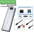 NVME M.2 ssd cases Enclosure M.2 to USB Type C Transparent Hard Drive