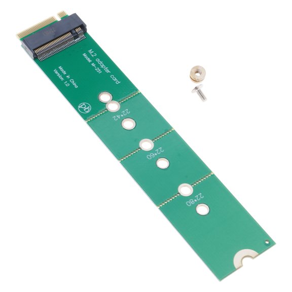 NVME M-Key/B+M key Disk Extension Adapter Card for PCIE4.0 NVME GoldFingers Designs Compatible for 2242/2260/2280