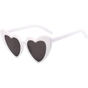 NVMIDTC Fashion Heart Sunglasses for Women, Retro Cat Eye Love Sunglasses UV Protection
