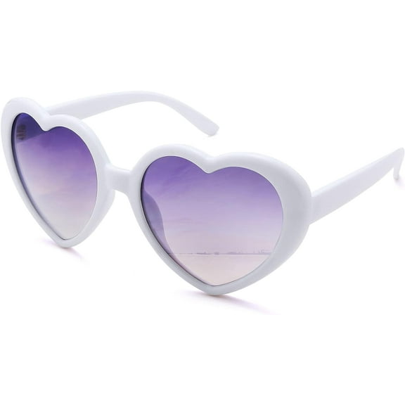NVMIDTC Polarized Heart Sunglasses for Women,Fashion Oversized Love Eyeglasses UV Protection