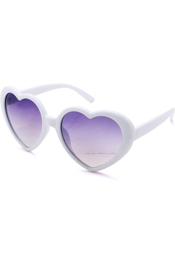 Polarized Heart Sunglasses for Women,Fashion Oversized Love Eyeglasses UV Protection