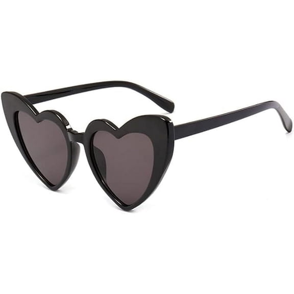 NVMIDTC Trendy Heart Sunglasses for Women, Retro Cat Eye Love Sunglasses UV Protection