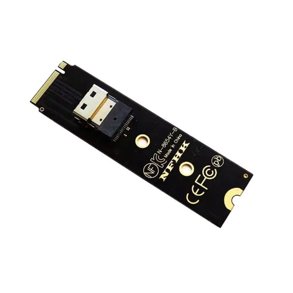 NVMe M.2 NGFF Interface Adapter to Slim SFF-8654 NVMe for High-Speed Data Transfer and Storage Expansion 38Pin