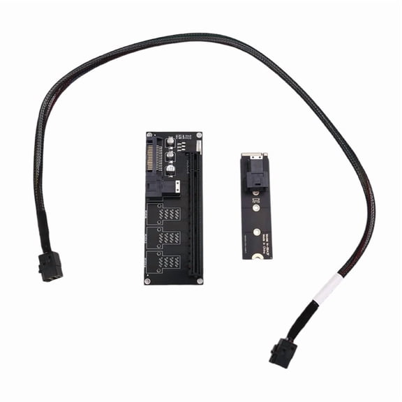 NVMe M.2 NGFF to PCIe 3.0 X4 X16 Riser Card for External Video Card Graphics Card NVME to PCI Express X16 Riser Board,1 x Adapter Card 1 x Cable