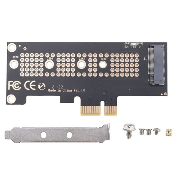 NVMe PCIe M.2 NGFF SSD to PCIe X1 Adapter Card PCIe X1 to M.2 Card Support 2230 2242 2260 2280 Size NVMe M.2 SSD