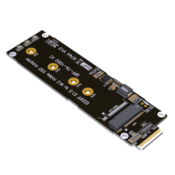 NVMe SSD Adapter R74A, EDSFF E1.S Converter Board with PCIe 5.0 x4 Support for Professional Technical Storage Build Projects Use