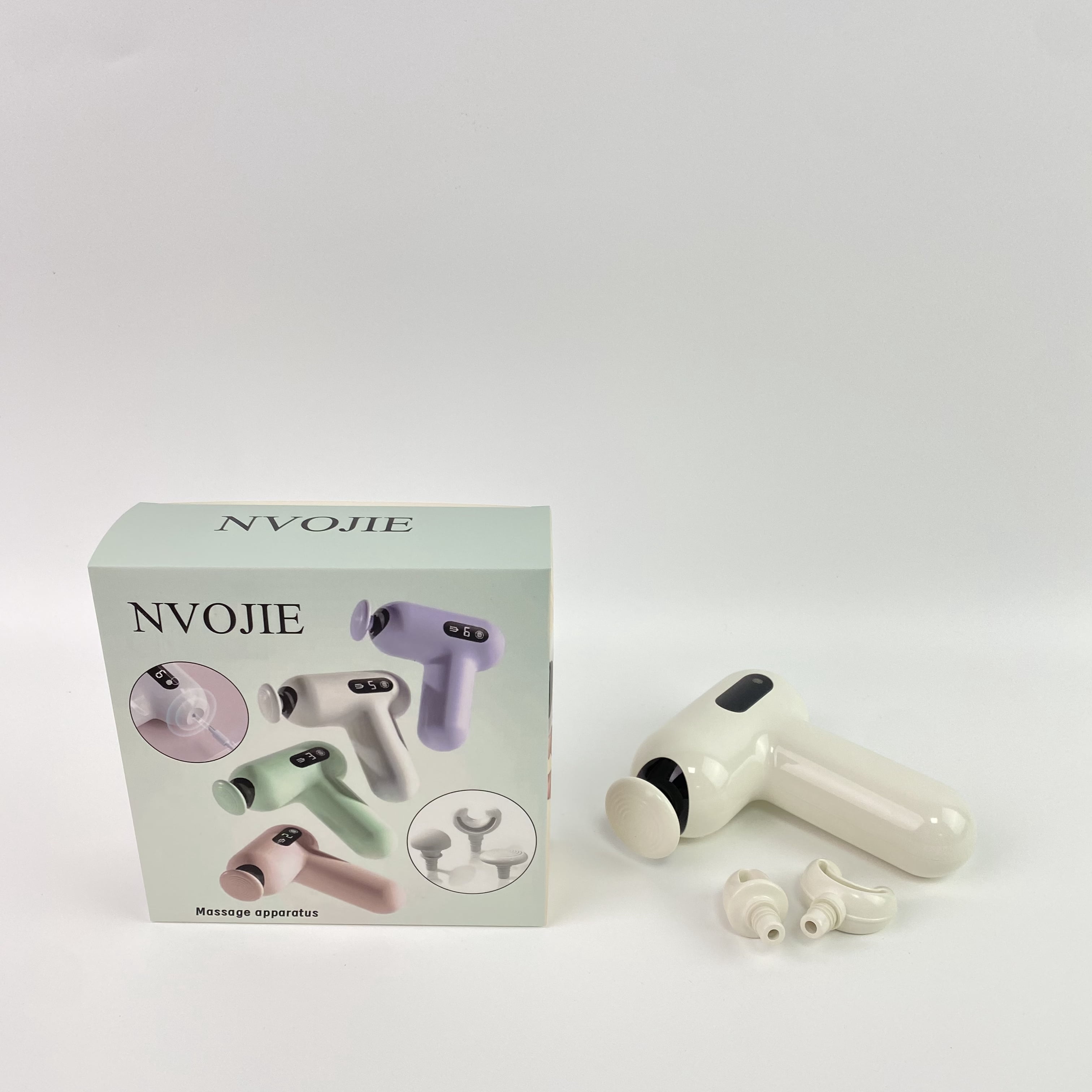 NVOJIE Massage apparatus,Massage Gun, Pocket-Sized Deep Tissue Massager Gun, Portable Percussion Muscle Massager Gun, Ultra Small & Quiet Muscle Massage Gun with Carry Case