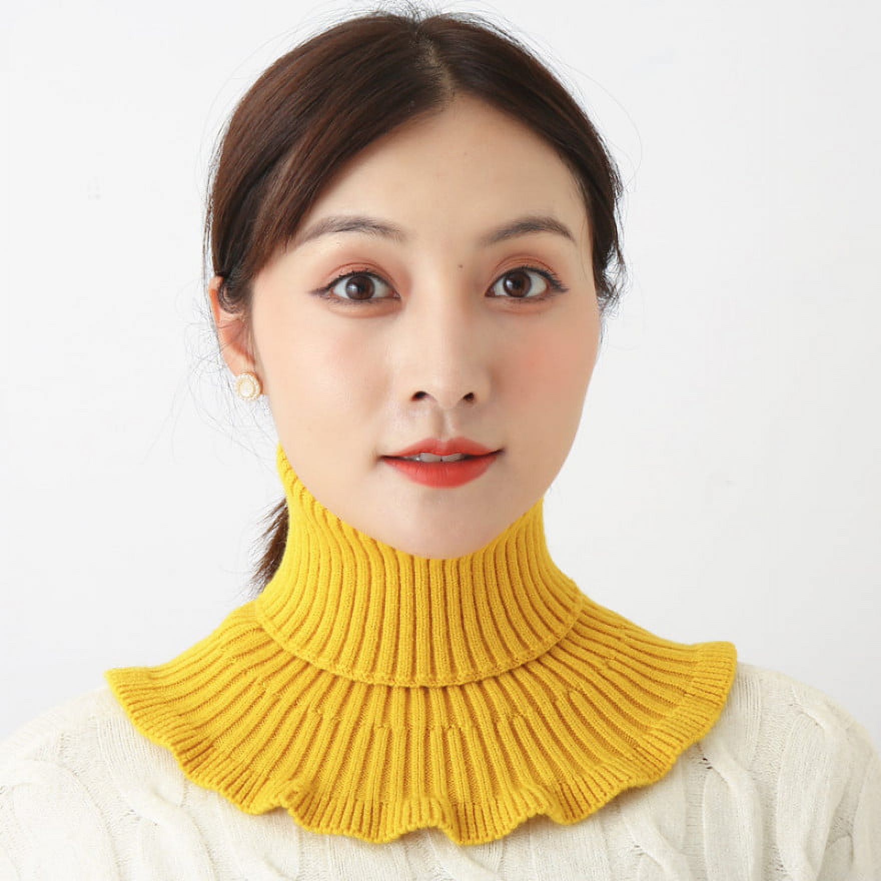 NVPPXV Wavy Turtleneck Dickie Turtleneck Neck Warmer Durable Elegant