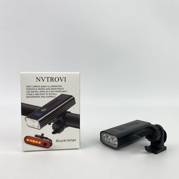 NVTROVI Bicycle lamps,3600 Lumens Bike Light Set, USB-C Rechargeable Bike Lights, Front Headlight with 54 Light Modes, IPX6 Waterproof Bicycle Headlight