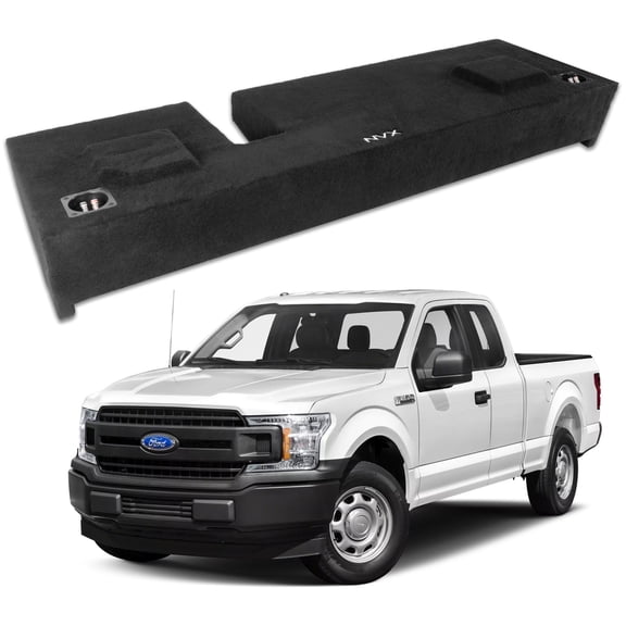 NVX BOOST Dual 12" Loaded Down-Firing Subwoofer Enclosure for 2009-2018 Ford F-150 Super Cab 800W RMS Sealed Truck Box