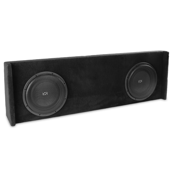 NVX Dual 10" Loaded Subwoofer Sealed Truck Enclosure For select 2007-2013 vehicles from Chevrolet, GMC Crew Cab 700W RMS