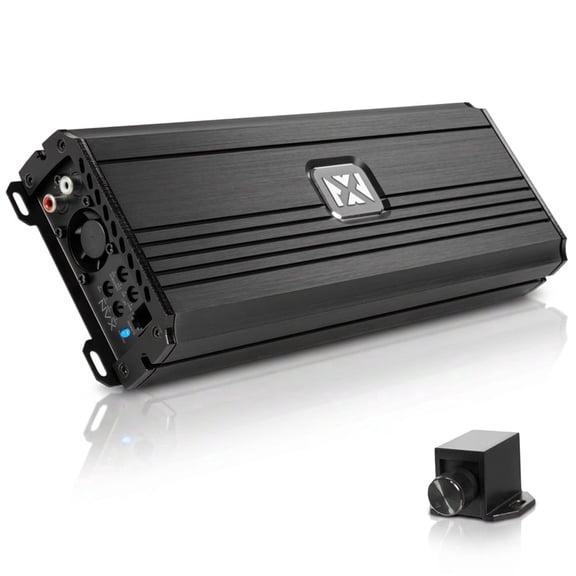 NVX NDA20001 Monoblock Car Amplifier 2000W RMS N-Series Class-D 1-Ohm Stable w/ Remote Bass Knob