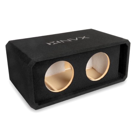NVX Dual 8" Ported 3/4" MDF Subwoofer Box with Polyfill