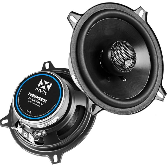 NVX NSP525 5.25" Coaxial Car Speakers 2-Way 480W Peak N-Series with 20mm Silk Dome Tweeters