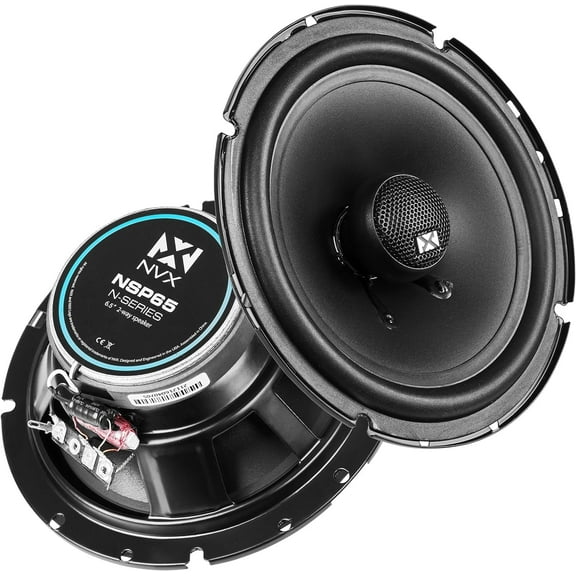 NVX NSP65 6.5" Coaxial Car Speakers 2-Way 540W Peak N-Series with 20mm Silk Dome Tweeters