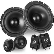 NVX NSP65KIT 6.5" Car Speakers 600W Max 2-Way Component System Silk Dome Tweeters & Passive X-Overs