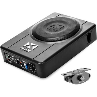 NVX QBUS8P 300W Peak 8" Amplified Loaded Under Seat Universal Subwoofer System Ported Enclosure