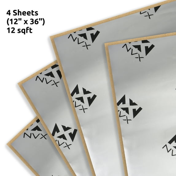 NVX SDDK12 Sound Dampening Material 4-Door Kit 12 Square Ft (4 12x36" Pieces) Car Sound Damping Mat