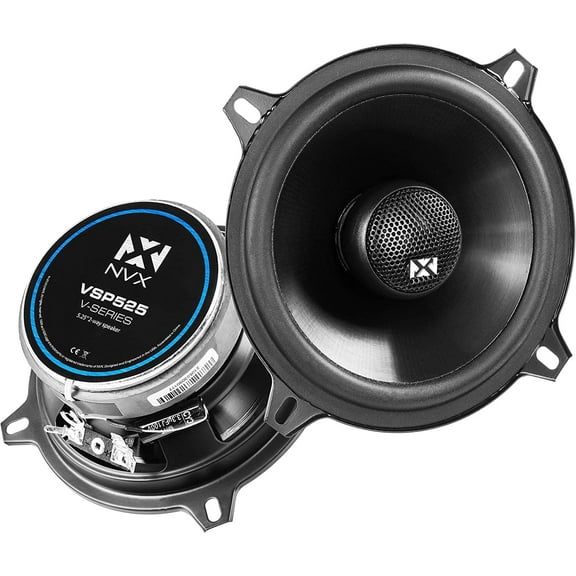 NVX VSP525 5.25" Coaxial Car Speakers 480W Peak (160W RMS) V-Series 2-Way w/ 25mm Silk Dome Tweeters