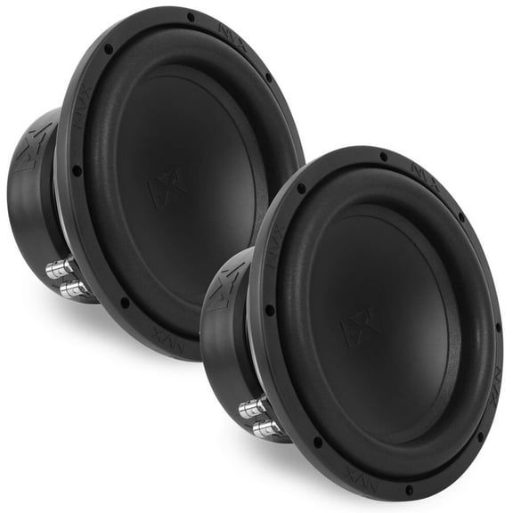 NVX VSW104v2 10" VS-Series Dual 4-ohm Car Subwoofers Package 1000 Watt (500W RMS) 2 Pack