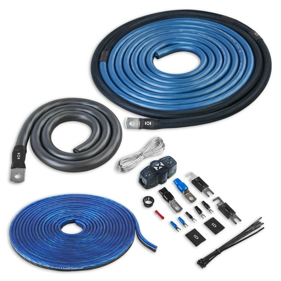 NVX XAPK0 Amplifier Power Wiring Kit with Speaker Wire Full Spec 1/0 Gauge 100% OFC