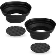 NVX XBAF69 2 Piece Universal 6x9  Silicone Rubber Speaker Baffles with Self Adhesive Foam Base Pad