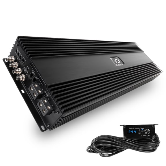 NVX XCA9K XC-Series Korean Competition Class-D Monoblock Amplifier w/ LED Remote Bass Knob 9000W RMS