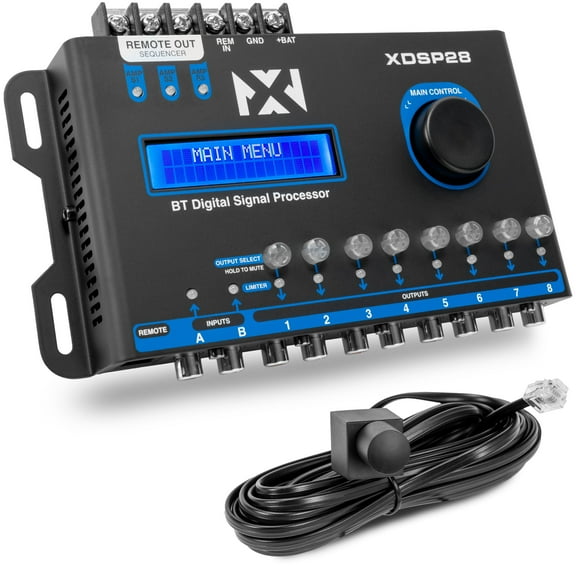 NVX XDSP28 8-Channel 15 Band Parametric EQ Digital Signal Processor (DSP) LCD Display & Bluetooth