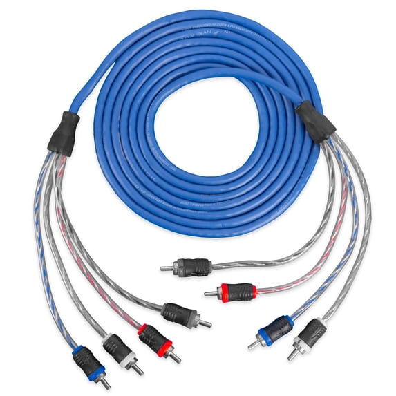 NVX XIV43 V-Series 3m 4-Channel RCA Audio Interconnect Cable, Hyper ...