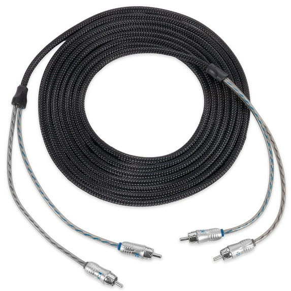 NVX XIX27 Car Audio RCA Interconnect Cable 23 ft OFC 2-Channel Double Twisted Pair RCA Cable