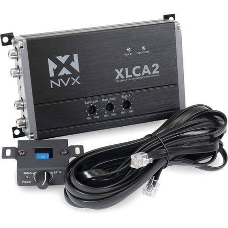 NVX XLCA2 X-Series 2-Channel Line Out Converter, Digital Bass Enhancer with xBOOST, Heavy-Duty