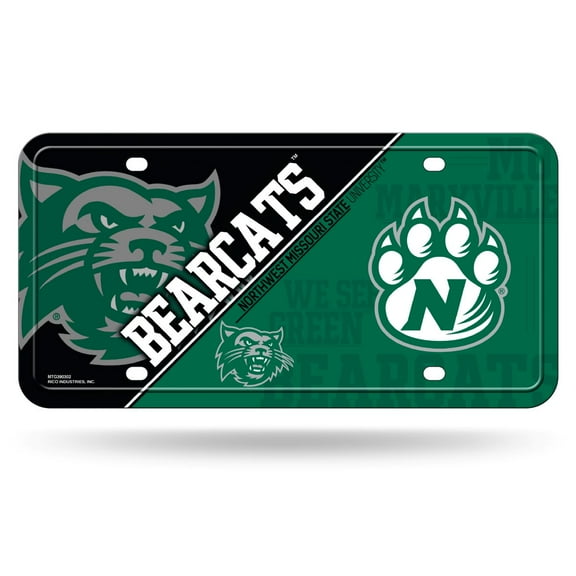 NW Missouri State Bearcats 12x6 Metal License Plate Auto Tag