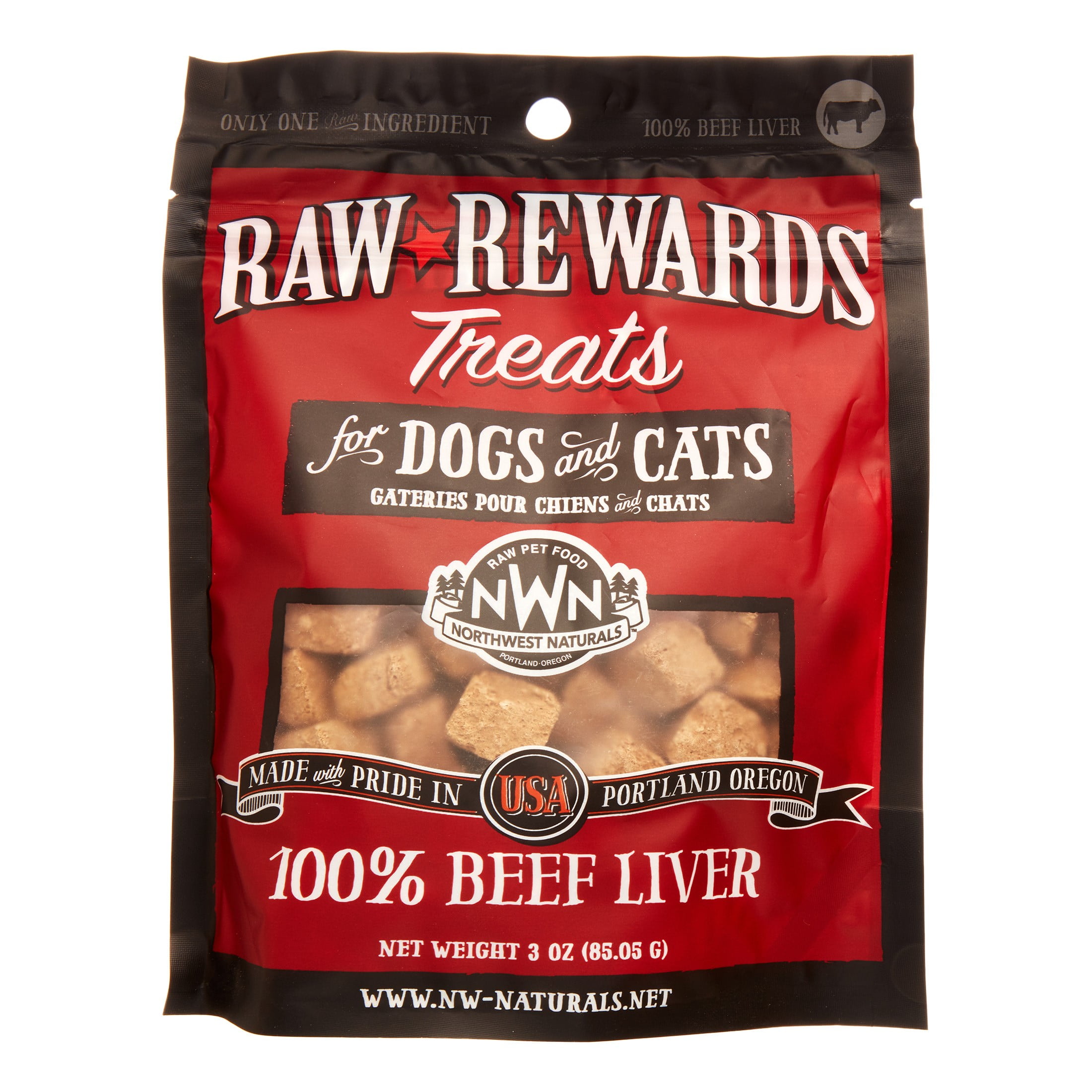 NW Naturals Raw Rewards Beef Liver Freeze Dried Dog Treats, 3 Oz