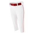 thumbnail interactive-video image 1 of Easton Prowess Women's Piped Braid Fastpitch Softball Pants – Closeout, White/Black/Charcoal, XS-2XL 1 of 4