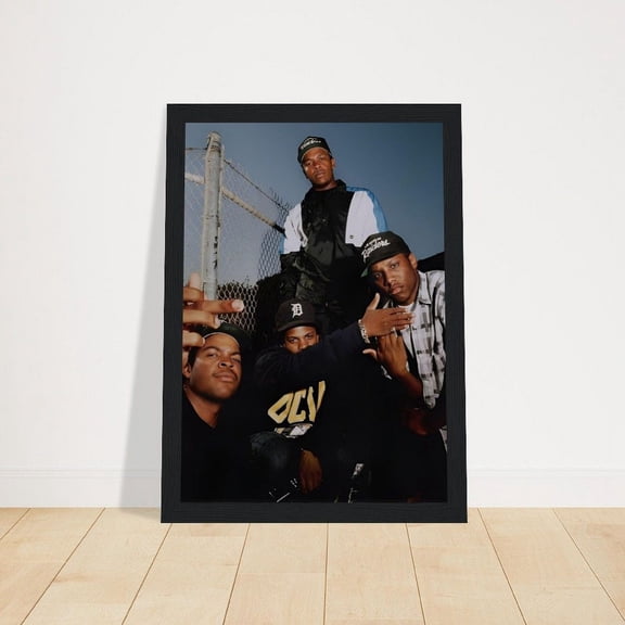 NWA 90s Rap Ice Cube Eazy E Dr Dre MC Ren Poster, Hip Hop Wall Art Print