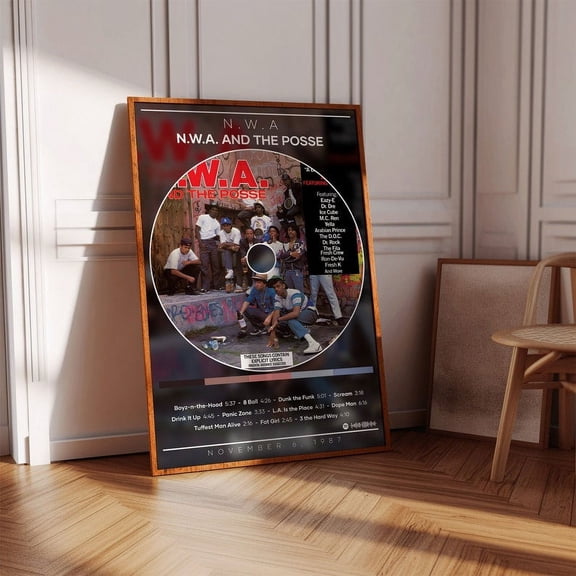 NWA And The Posse Album Cover Poster, Rap Music Wall Art Print