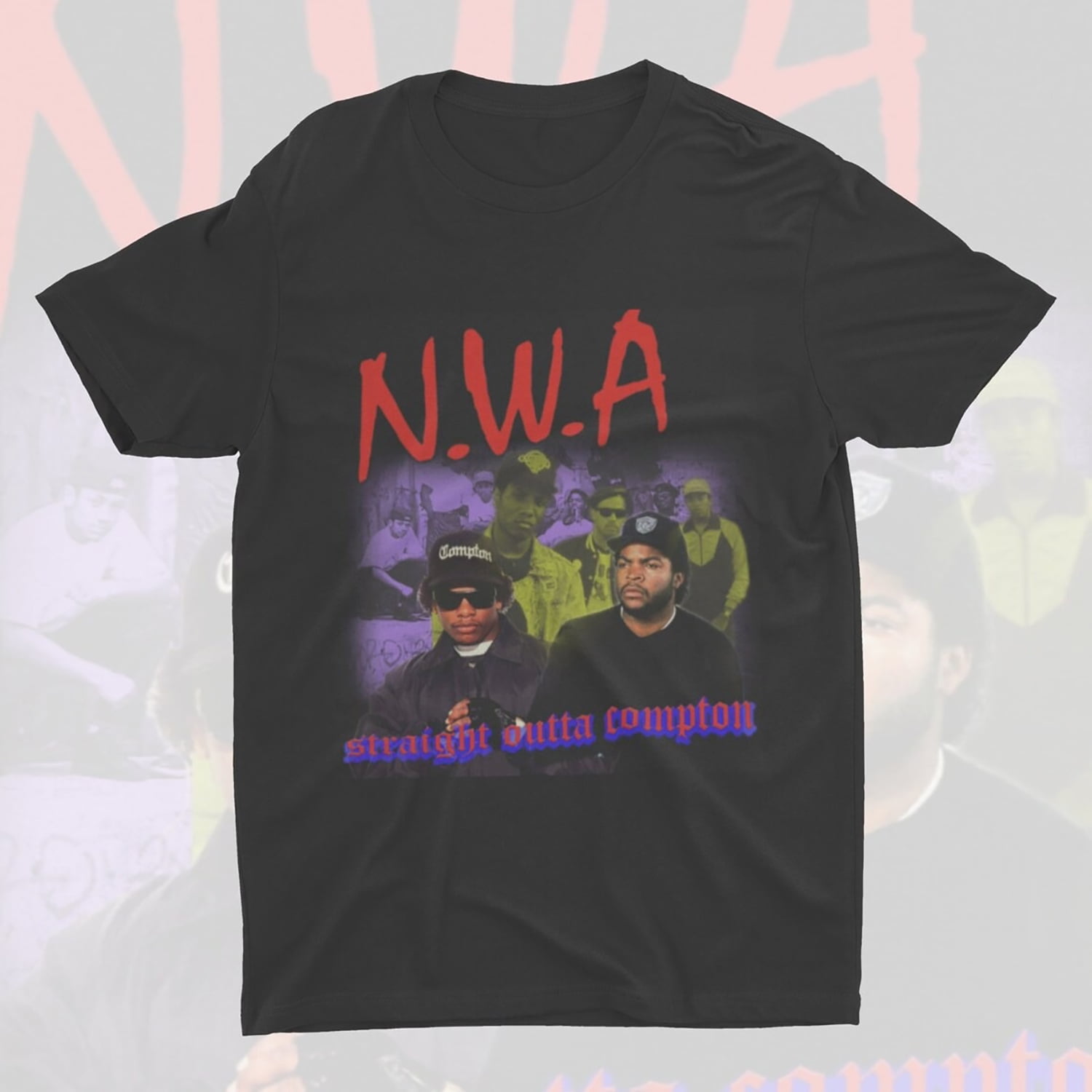 NWA Iconic Straight Outta Compton T Shirt - Walmart.com