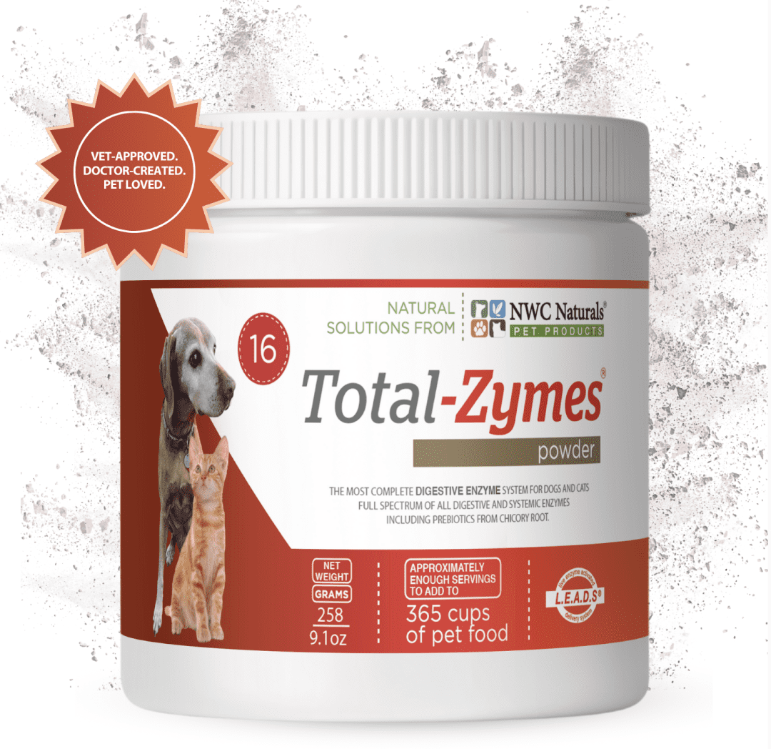 NWC Naturals Total-Zymes Digestive Enzyme Powder for Dog and Cat, 8-Ounce Jar