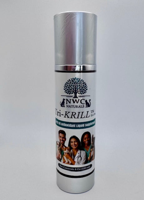 NWC Naturals Tri-Krill Oil Supplement for Dogs and Cats Supports Joint Brain Reduces Scratching and Shedding Air-Free Pump Pure Omega - 3 DHA EPA