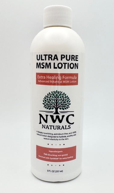 NWC Naturals UltraPure MSM Lotion All Natural Hypoallergenic ExtraHealing Nourishing Body Lotion 8 ounce