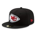 thumbnail image 1 of Men's New Era Black Kansas City Chiefs Omaha 59FIFTY Fitted Hat, 1 of 4