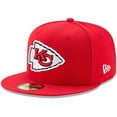 thumbnail image 1 of Men's New Era Red Kansas City Chiefs Omaha 59FIFTY Fitted Hat, 1 of 4