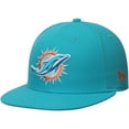 thumbnail image 1 of Men's New Era Aqua Miami Dolphins Omaha 59FIFTY Fitted Hat, 1 of 1