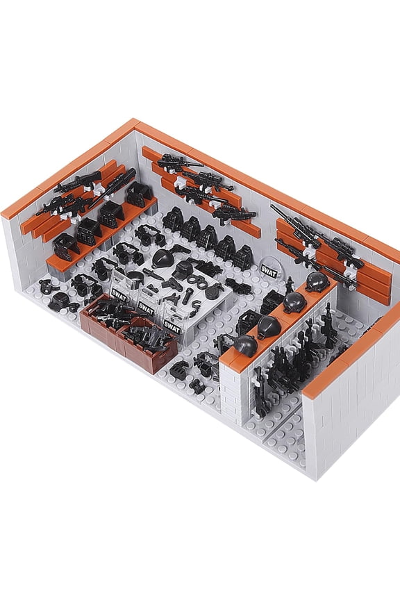 Army Base Building Blocks Set (568 Pcs) Tactical Brick Playset with SWAT Accessories, Compatible with Major Brands, Great Gift for Kids & Collectors