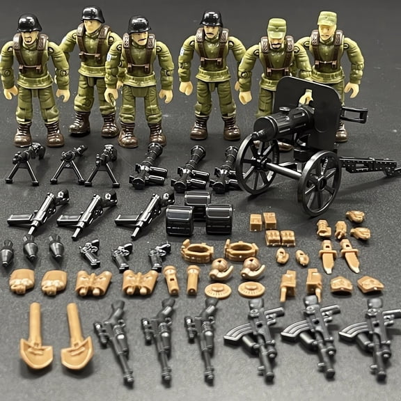 NWJ Articulated Building Block Soldier Model, Special Forces Tactical Gear, Small Particle Assembly Toy, Children’s Gift