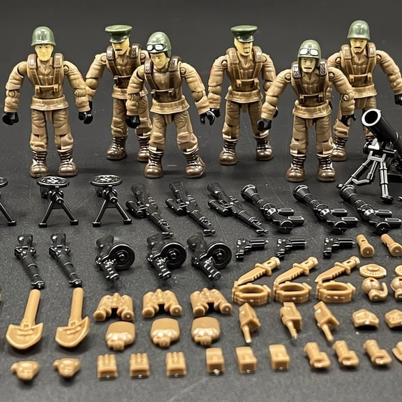 NWJ Articulated Building Block Soldier Model, Special Forces Tactical Gear, Small Particle Assembly Toy, Children’s Gift