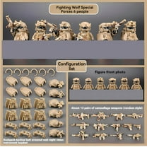 NWJ Building Blocks Black Panther Special Forces and Ghost Soldiers Set - Military Action Toy and Children's Gift for Boys