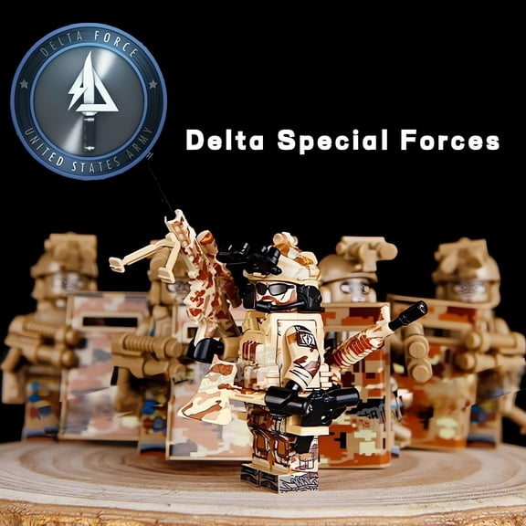 NWJ Building Blocks Toy - Special Forces SEAL Team Alpha Soldiers, Assembly Toy Figures for Boys